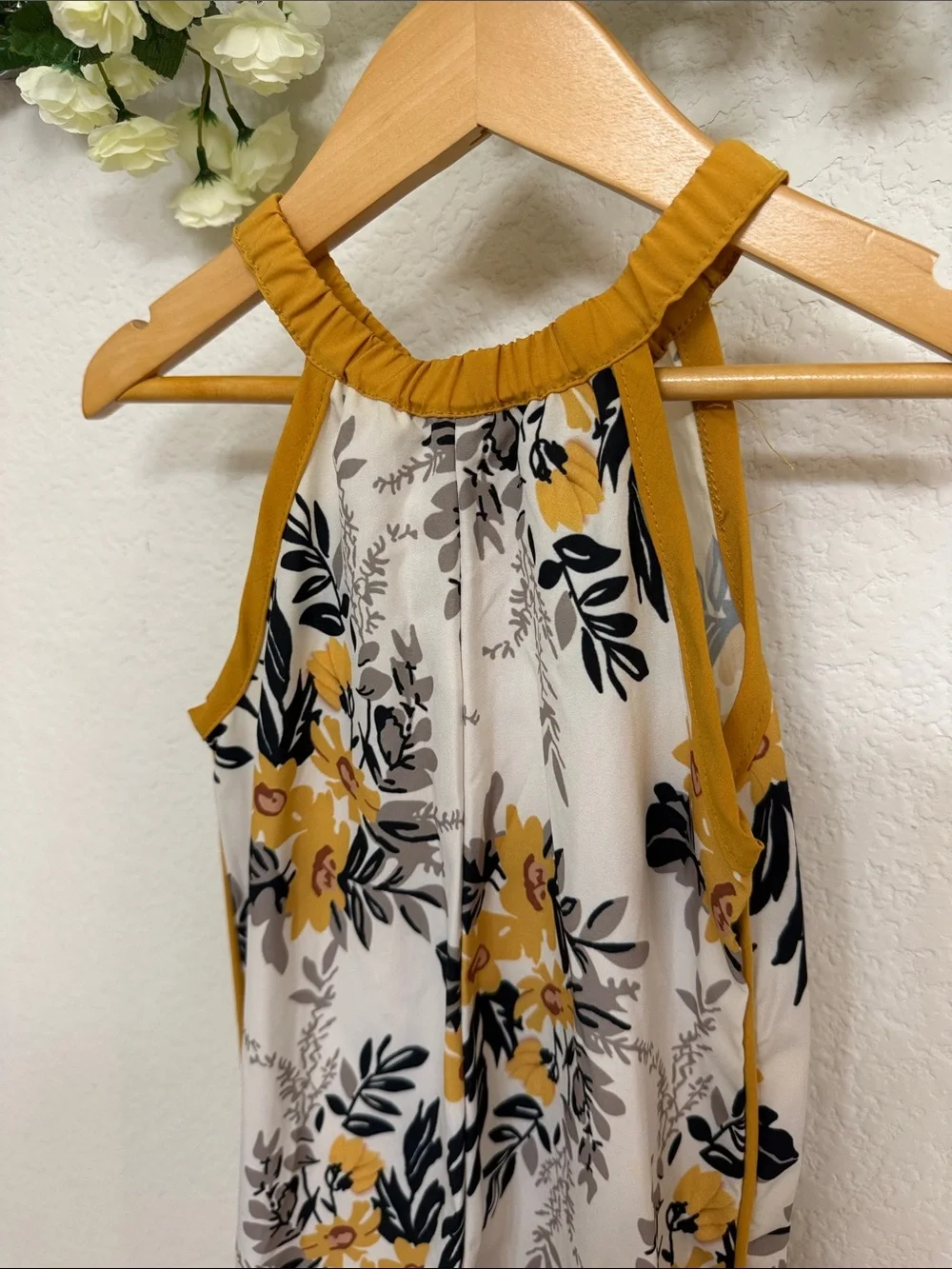 Unbranded • Marigold Floral Halter Romper